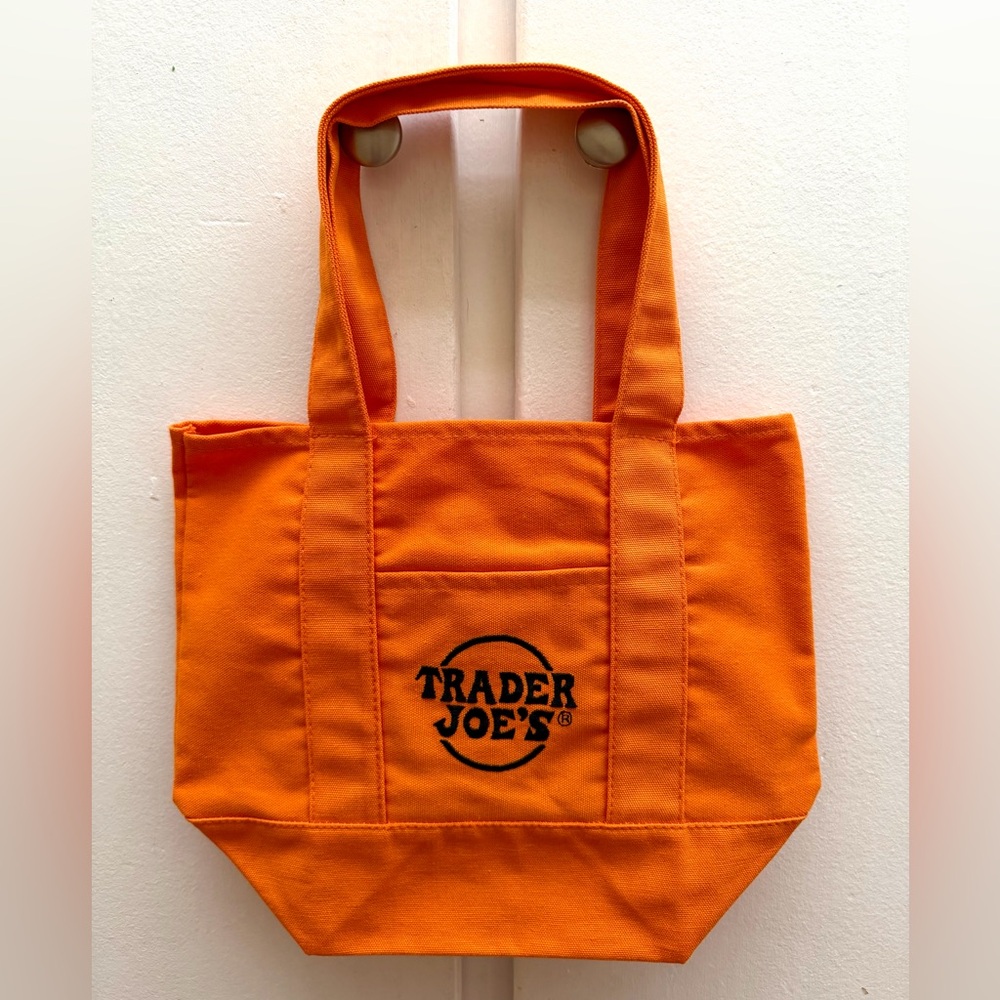 Brand new w/o tag Trader Joe's Orange Mini Tote Bag